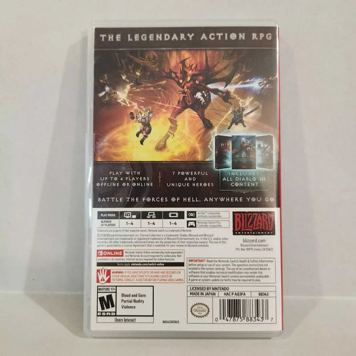 NOVO - Jogo Nintendo Switch - Diablo 3 Eternal Collection