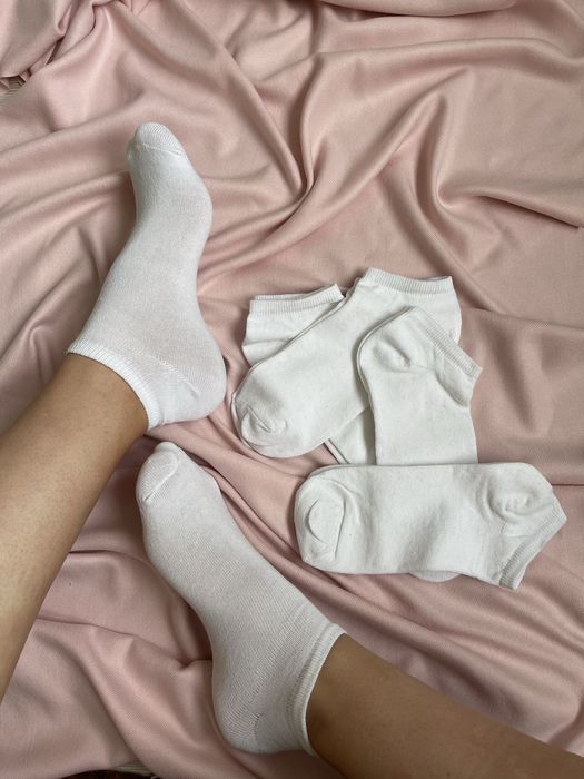 •12пар 280 грн• Носки белые короткие / шкарпетки білі / Опт-Роздріб