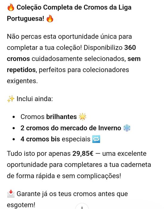 Mega promoção 360 cromos nacional
