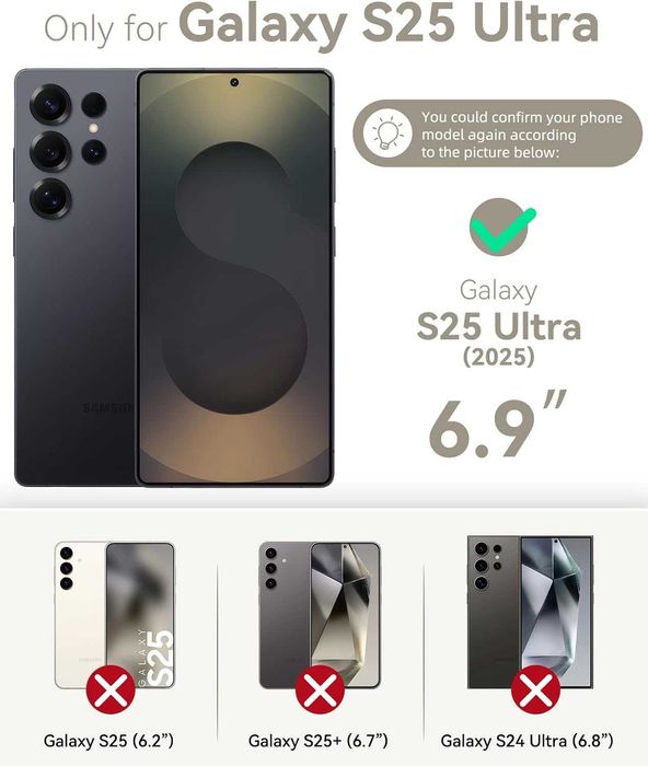 OCASE etui skórzane z klapką do Samsung Galaxy S25 Ultra RFID czarne