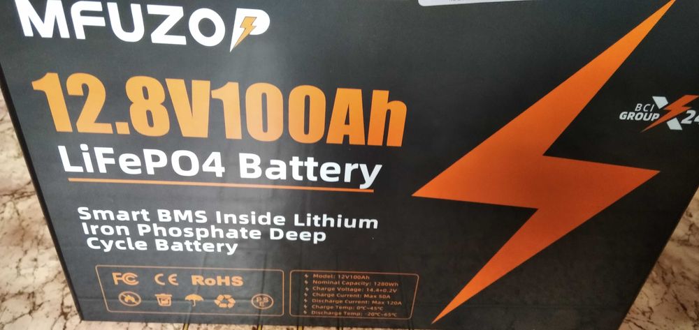 Аккумулятор LiFePO4 MFUZOP 12V 100Ah 1280Wh