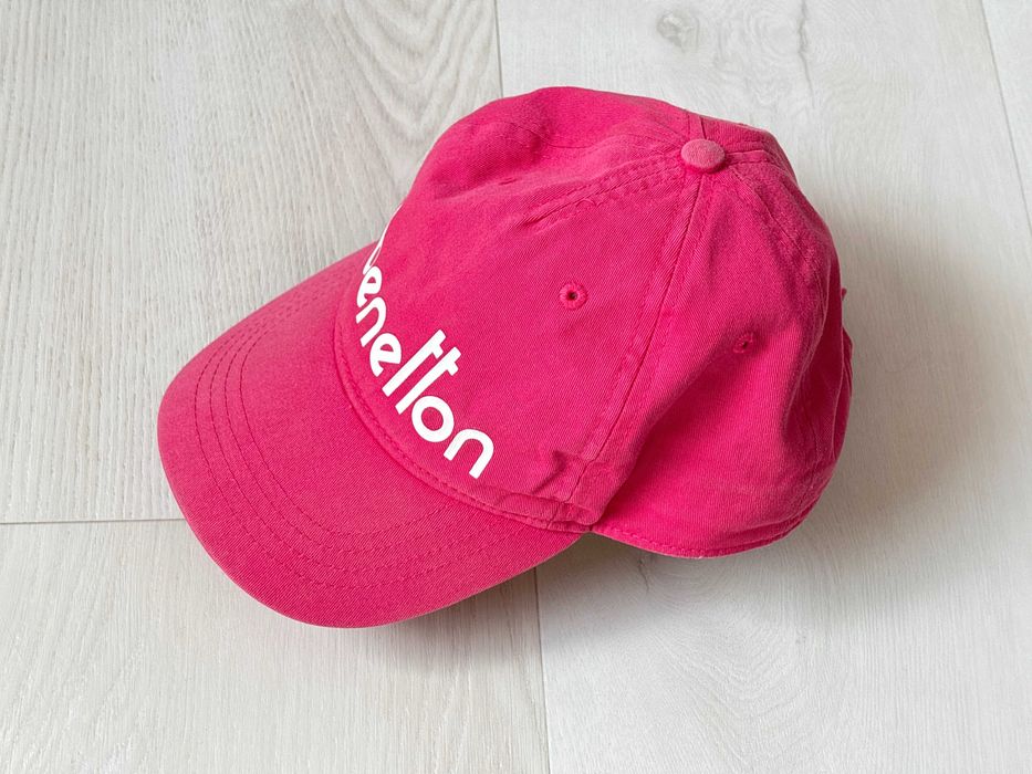Benetton Czapka z daszkiem różowa pink rozm 54