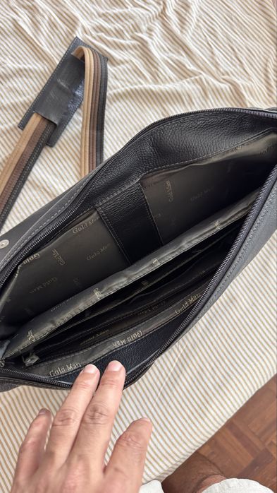 Pasta Executiva Gold Men em Couro Legítimo | Mochila Premium excelente estado
