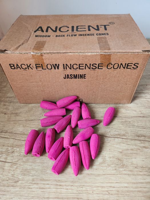 Kadzidełka stożkowe 20szt, Back Flow, jaśmin