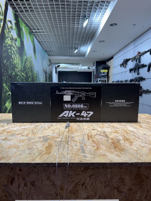 AK47 іграшковий автомат з лазером на пульках 87см