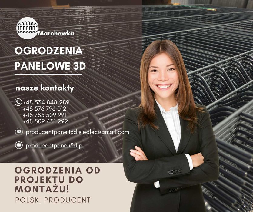 Ogrodzenia Panelowe 3D Marchewka