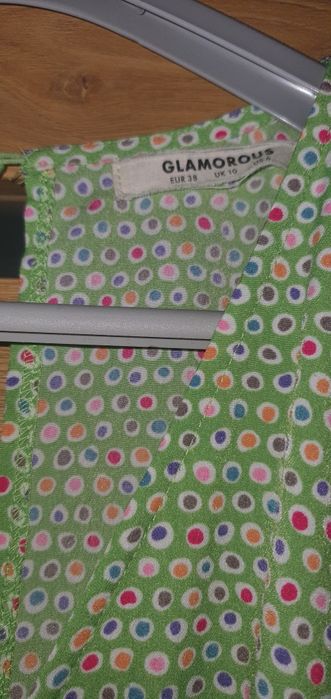 Cudny zielony kombinezon letni damski przewiewny 38 M