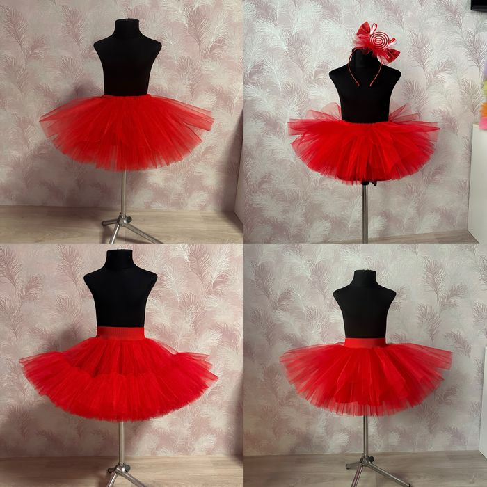 Червона зелена фатинова спідниця ельф костюм ялинки