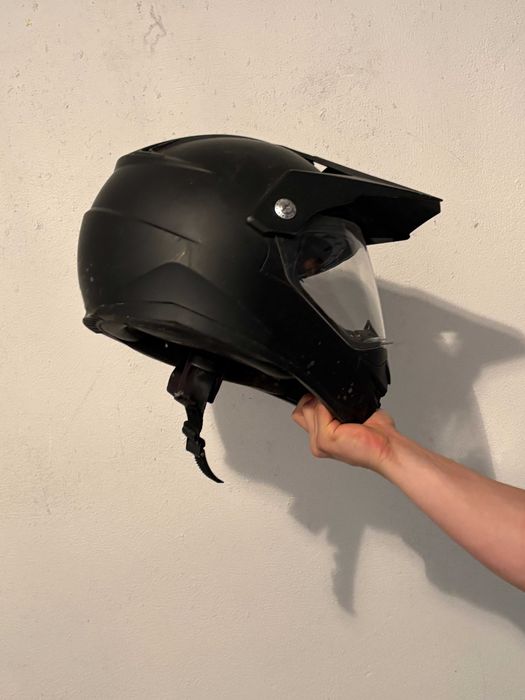Kask Rower/Cross/Enduro/Motor Dziecięcy czarny