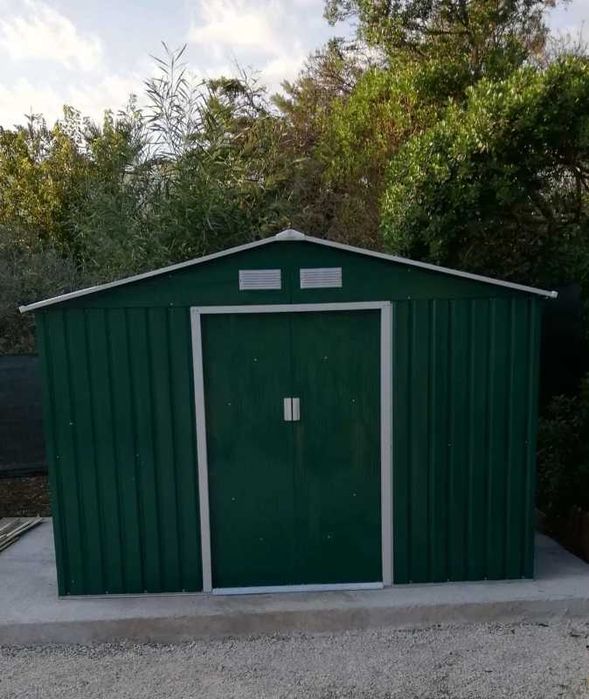 Abrigo de Jardim em Aço Galvanizado 277x195x192 cm | Entrega Grátis
