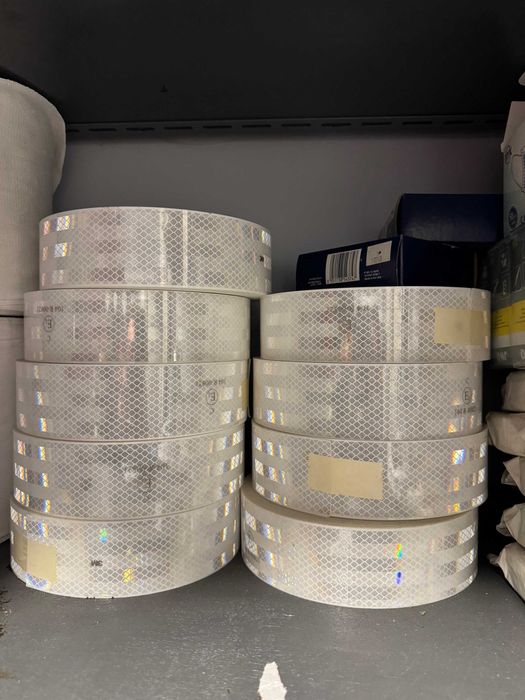 Taśma odblaskowa konturowa 3 M 50 m Biała Ciągła Oryginalna