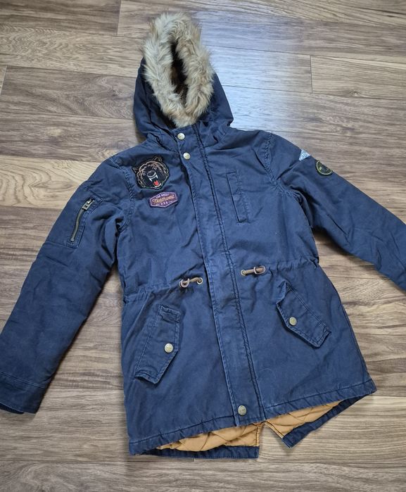 Ocieplana granatowa parka dla chłopca Reserved 146