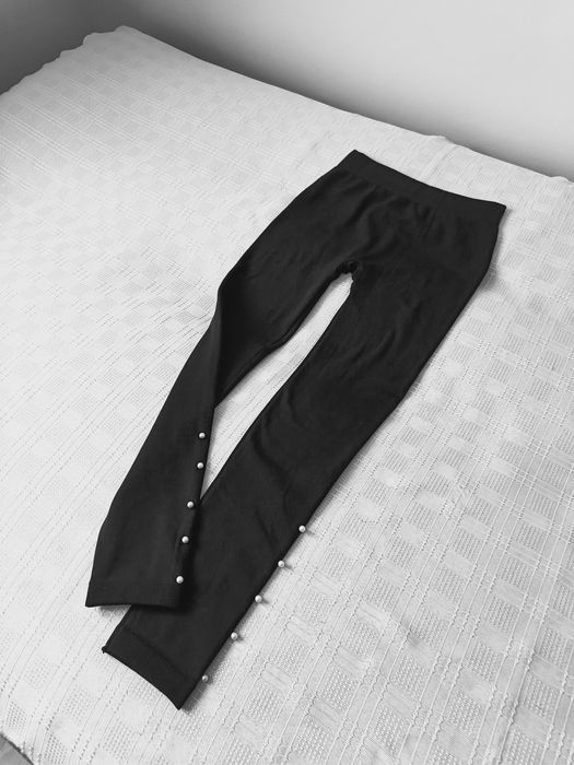 Leginsy damskie z koralikami, rozmiar M, nowe