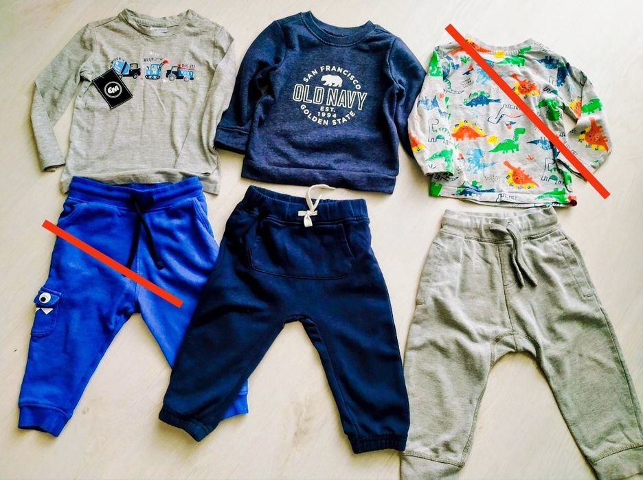 Величезний пакет брендового одягу хлопчик 12м-18м-2.5р.