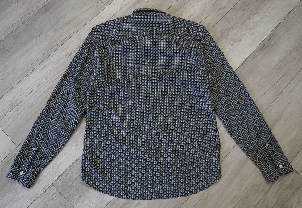 Kenzo _mini tiger print curved hem shirt_koszula męska_S/M_slim fit