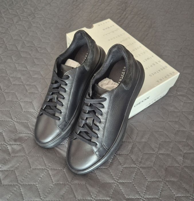 Sapatilhas GEOX em couro Deivem Preto