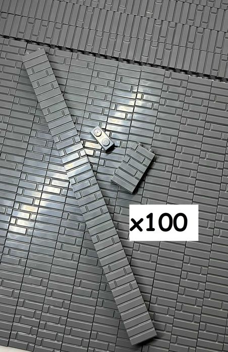 100 x LEGO cegła 98283 1x2, Dark Bluish Gray