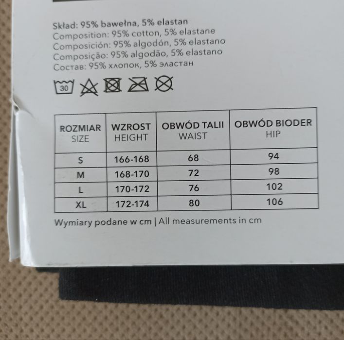 Leginsy damskie 2-pak czarne bawełna S 36