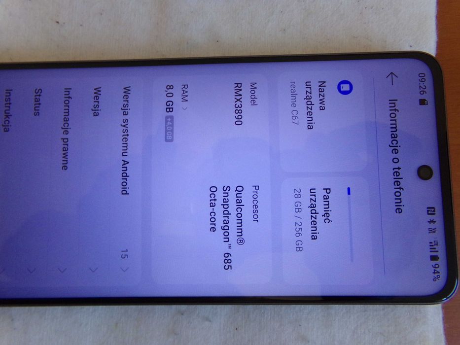 realme C67 8/256GB  Gwarancja 24 m-ce.
