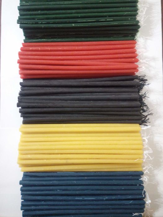 СВЕЧИ (100% воск) ЧЕРНЫЕ, красные, зеленые, синие