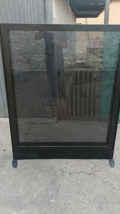 Biombo Preto com 2 vidros