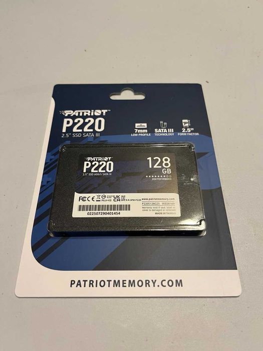 dysk SSD Patriot P220 128GB SATA3 2,5" nowy gwarancja v2