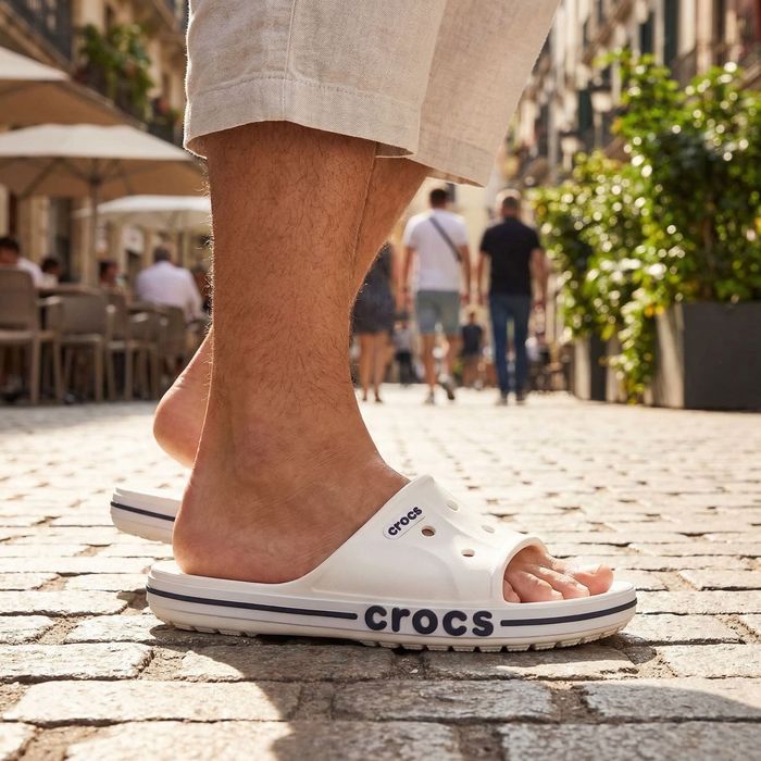 Оригінал Слайди Crocs Bayband Slide Charcoal сірі чоловічі крокси