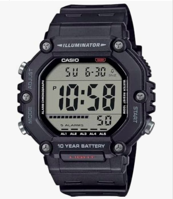Casio AE-1600H-1AVEF zegarek wr 100m nowy okazja illuminator 10 lat