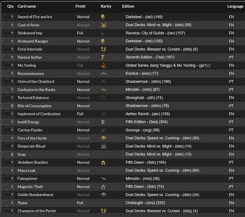 Singles Magic: The Gathering - MTG [lista na descrição]