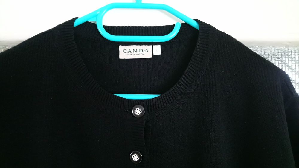 Sweter czarny rozpinany