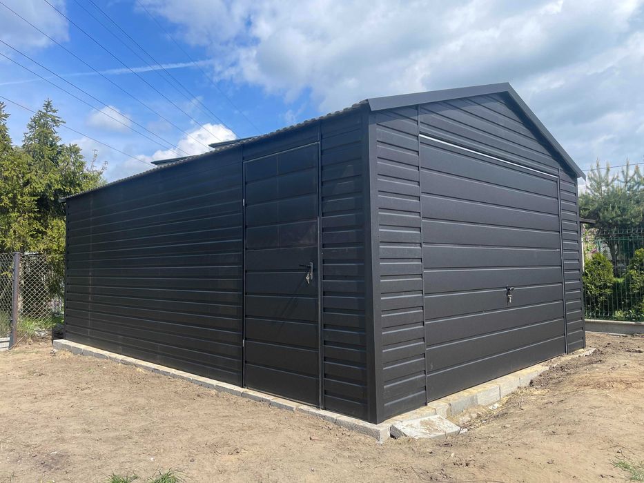 Garaż blaszany, 4x6, konstrukcja ocynk. PRODUCENT.