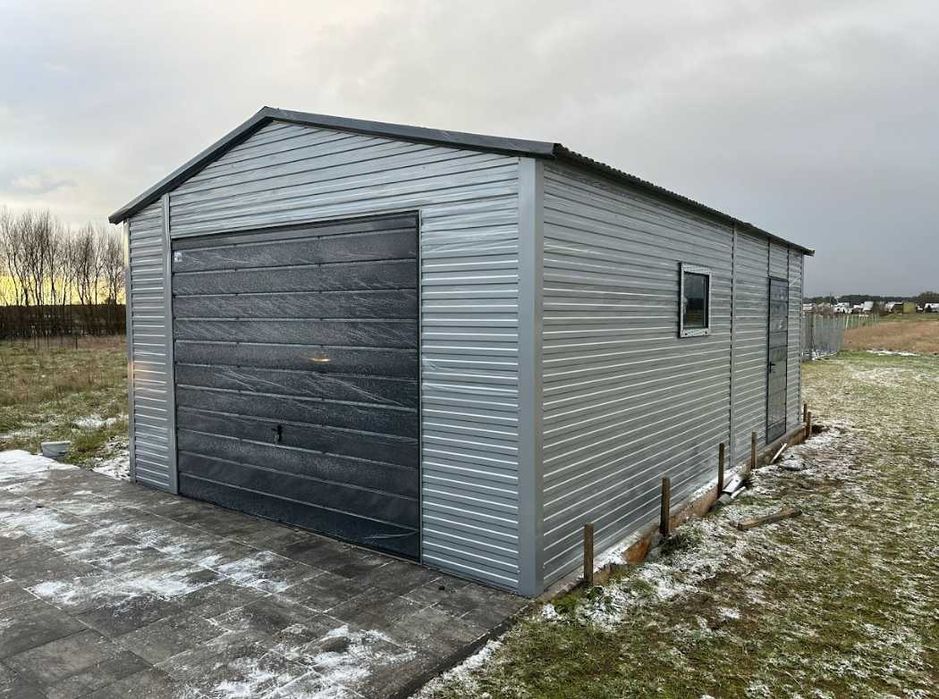 Garaż blaszany 4,5x7,5, garaż jednostanowiskowy, solidna konstrukcja