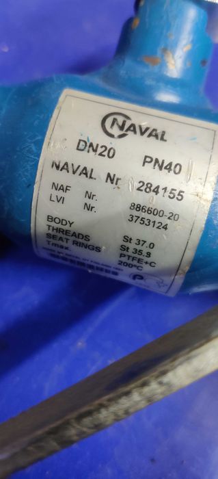 Кран стальной NAVAL муфта-муфта DN25 PN40