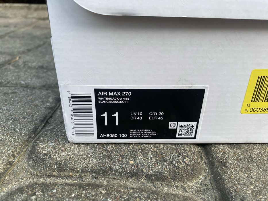 Biale air max 270 Nike rozmiar 45