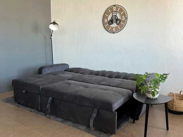 LIQUIDAÇAO Sofá cama moderno e elegante cinzento e preto a 514 €