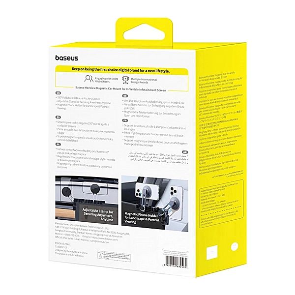 Uchwyt magnetyczny Baseus MaxView montowany na wyświetlaczu samochodow