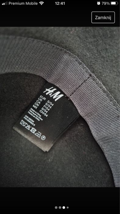 H&M wełniany kapelusz,elegancki i kobiecy