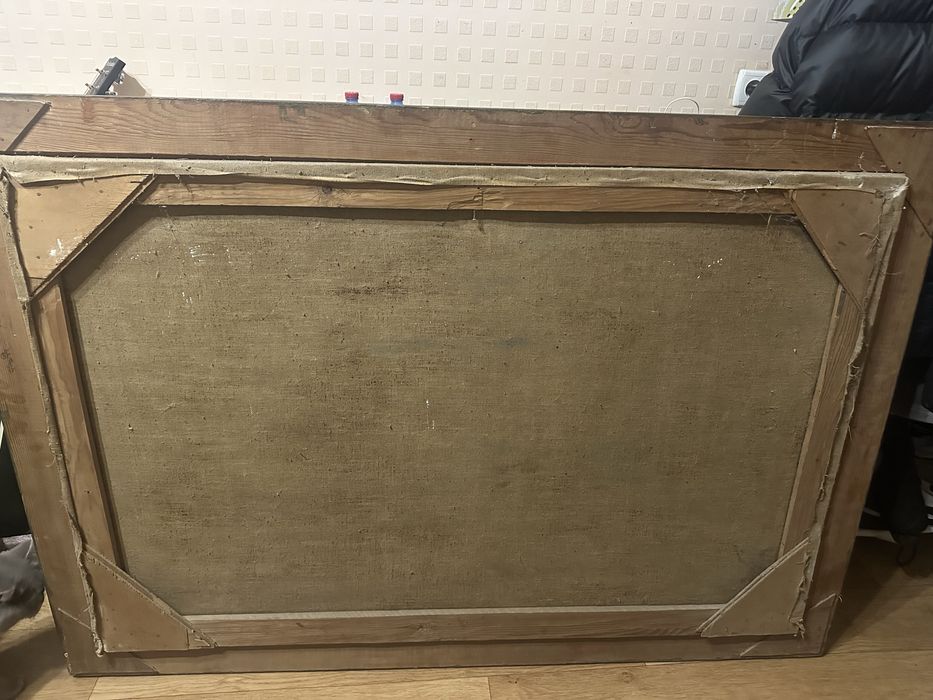 Картина маслом  старая очень масло холст