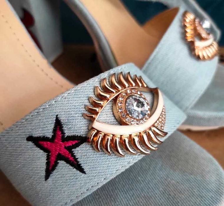 Buty szpilki na słupku słupek sandały koturn