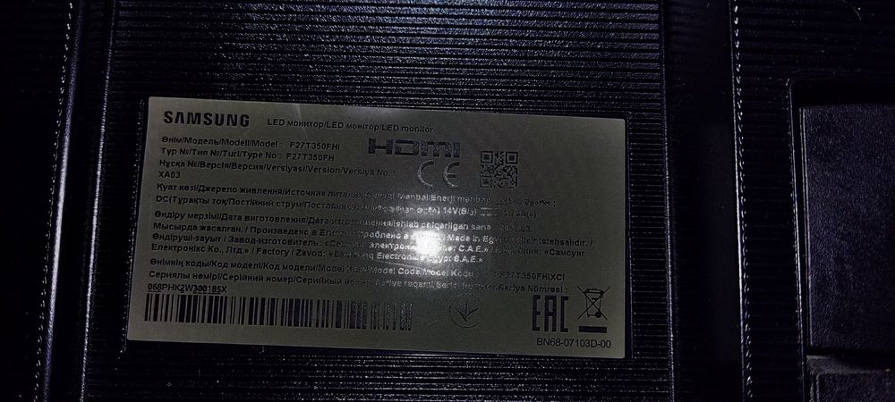 Продам монітор Samsung F27T350FHI — 27", IPS, 75Hz, FreeSync