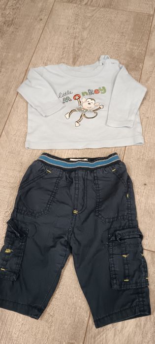 Zestaw niemowlęcy, spodnie +bluza, 56