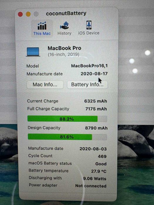 MacBook Pro 16" A2141 (Touch Bar 2019)Core i9 2.4/32/500 Pro 5300M 4Gb