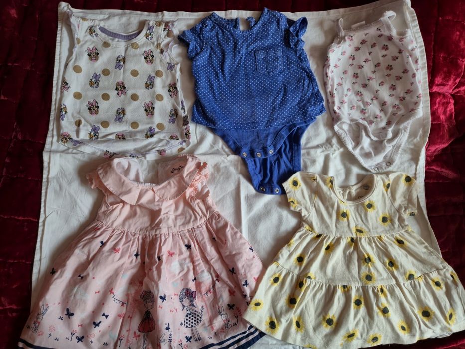 Paka ubrań letnich dla dziewczynki 0-3mies +2-4mies jesień, H&M