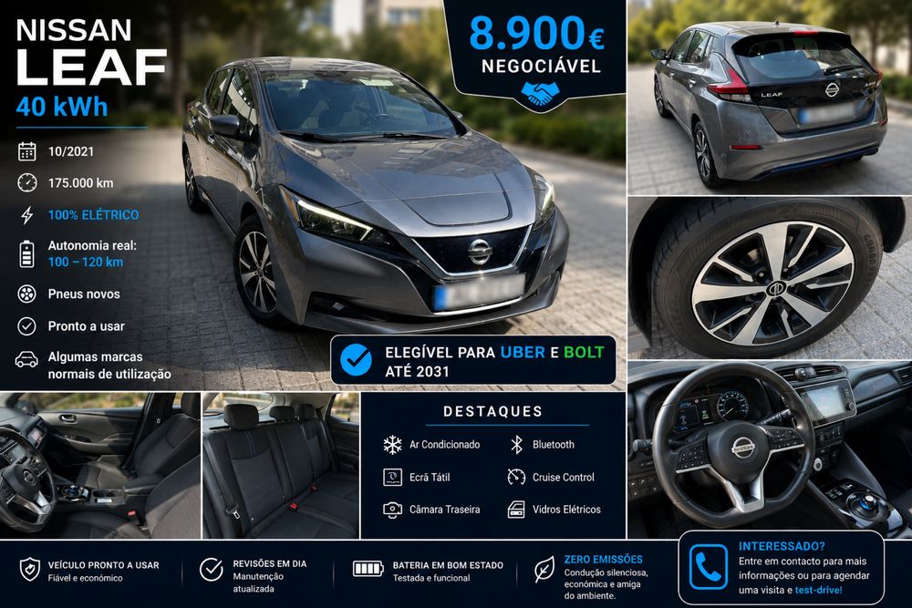 NISSAN LEAF 2021 40 kw