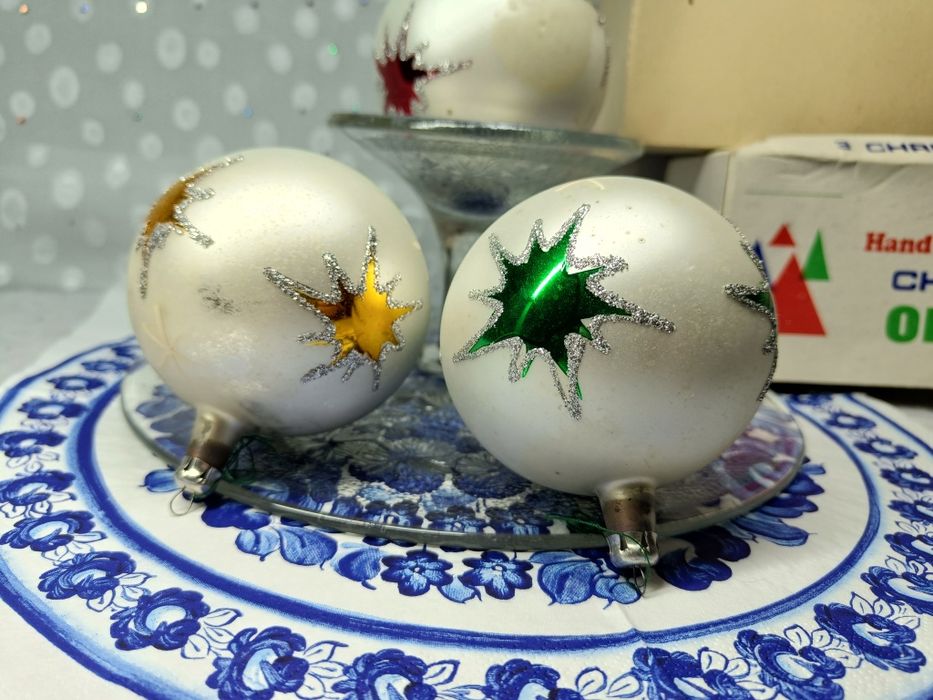 Bombki choinkowe, kule ozdoby choinkowe PRL