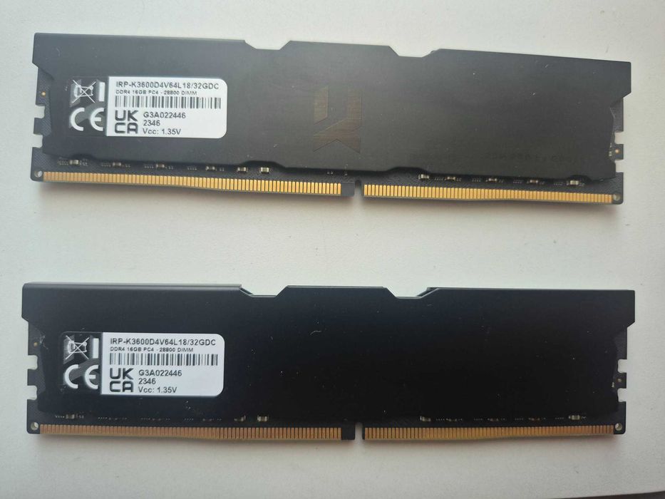 Pamięć GoodRam IRDM PRO Deep Black, DDR4, 32 GB (2x16GB), 3600MHz, CL18 Dożywotnia Gwarancja