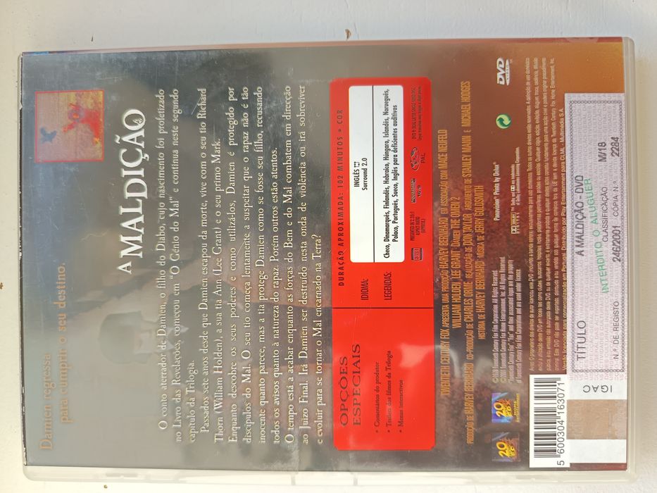 DVD a maldição  .