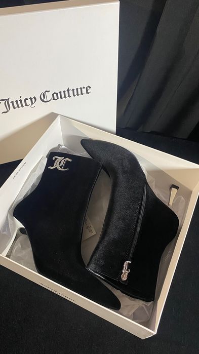 Чёрные ботильоны, каблуки juicy couture