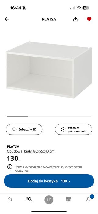 Ikea Platsa obudowa szafka