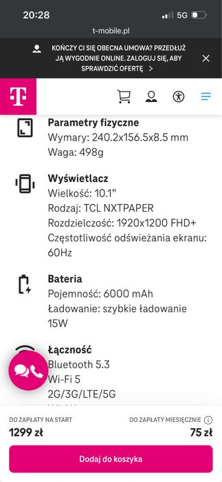 Tablet Ttablet2  5G 128 GB